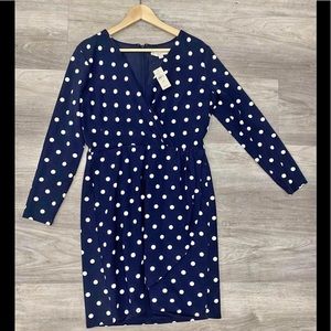 LOFT polka dot women dress size 12P